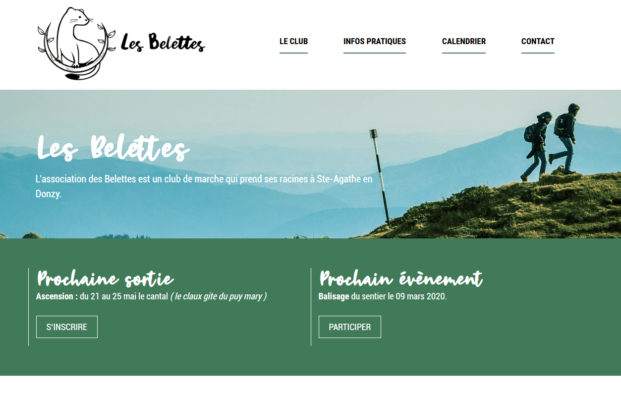 Le club “Les Belettes” créé son site internet