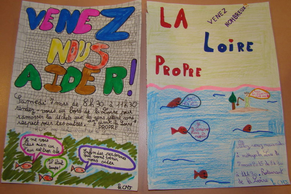 "J'aime la Loire propre" : les affiches des enfants