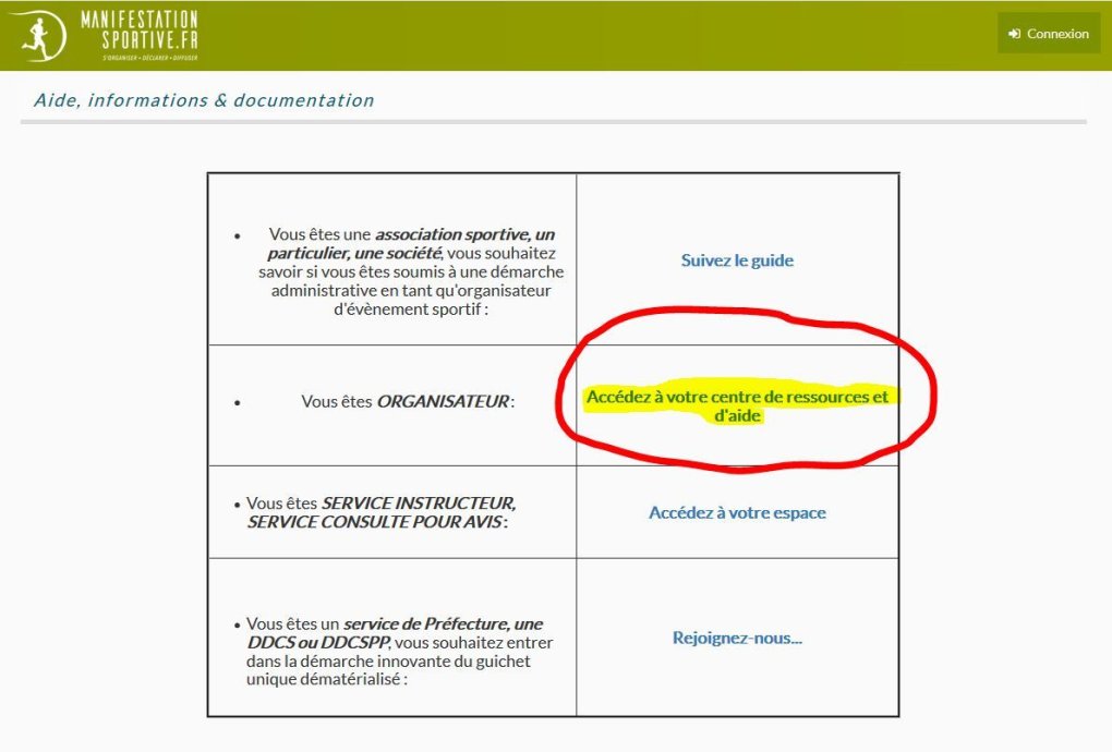 Manifestation sportive - déclaration en ligne
