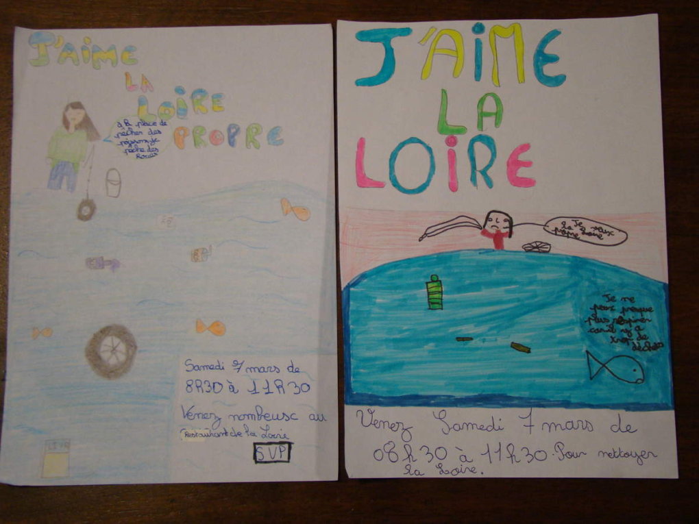 "J'aime la Loire propre" : les affiches des enfants