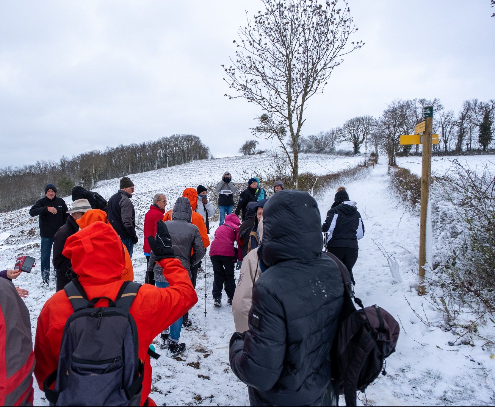 Inauguration enneigée pour le GR® de Pays Terre de Tisseurs en Forez